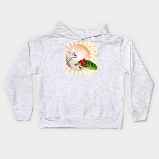 RED FROG - RedFrog and the Dragonfly Kids Hoodie by Kartoon